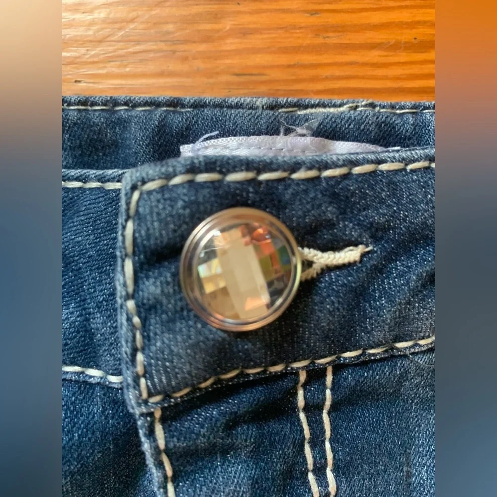 Like New! Xhilaration Girls Blue Jean Shorts Size 10/12 - Picture 5 of 7